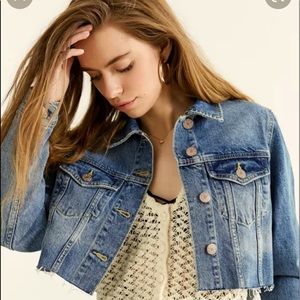 Cropped jean jacket